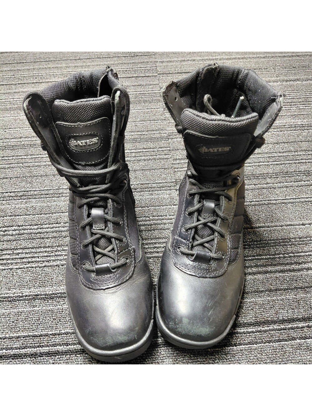 Bates E03580 Tactical Combat Boots Women's Size 8 Black Side Zip Slip Resistant